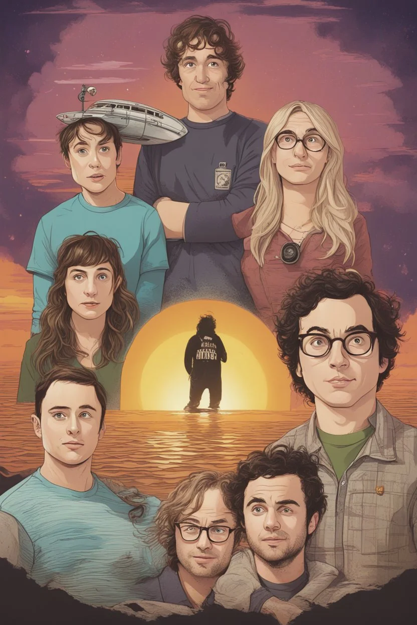 Netflix's Outer Banks in the style of The Big Bang Theory Show