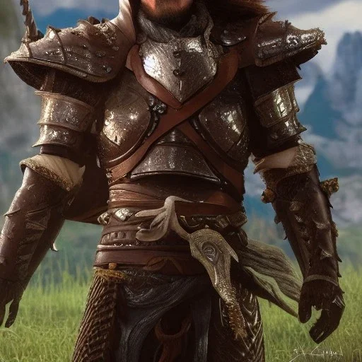 Will Farrell dwarf in armor character very detailed cinematic fantasy anime unreal engine photo realistic