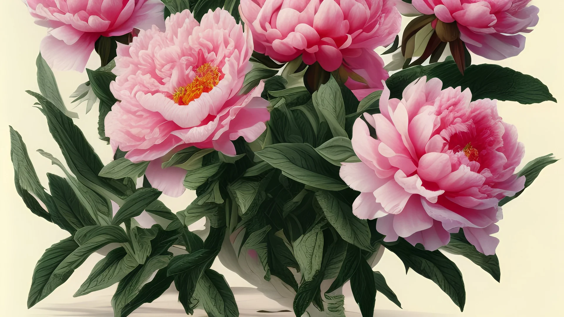 a botanical illustration of a peony