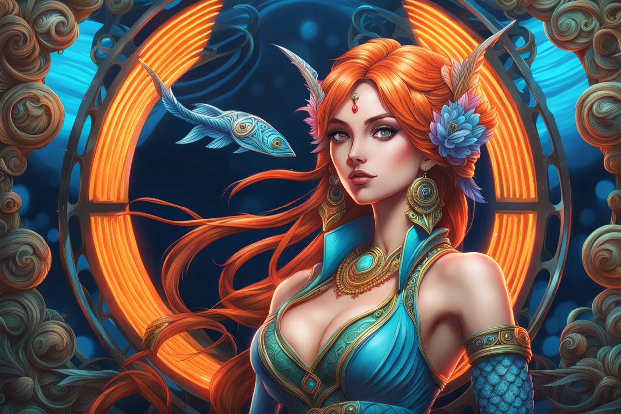 Nami in 8k sci-art drawing style, Nami them, Nami custom, neon effect, intricate details, highly detailed, high details, detailed portrait, masterpiece,ultra detailed, ultra quality