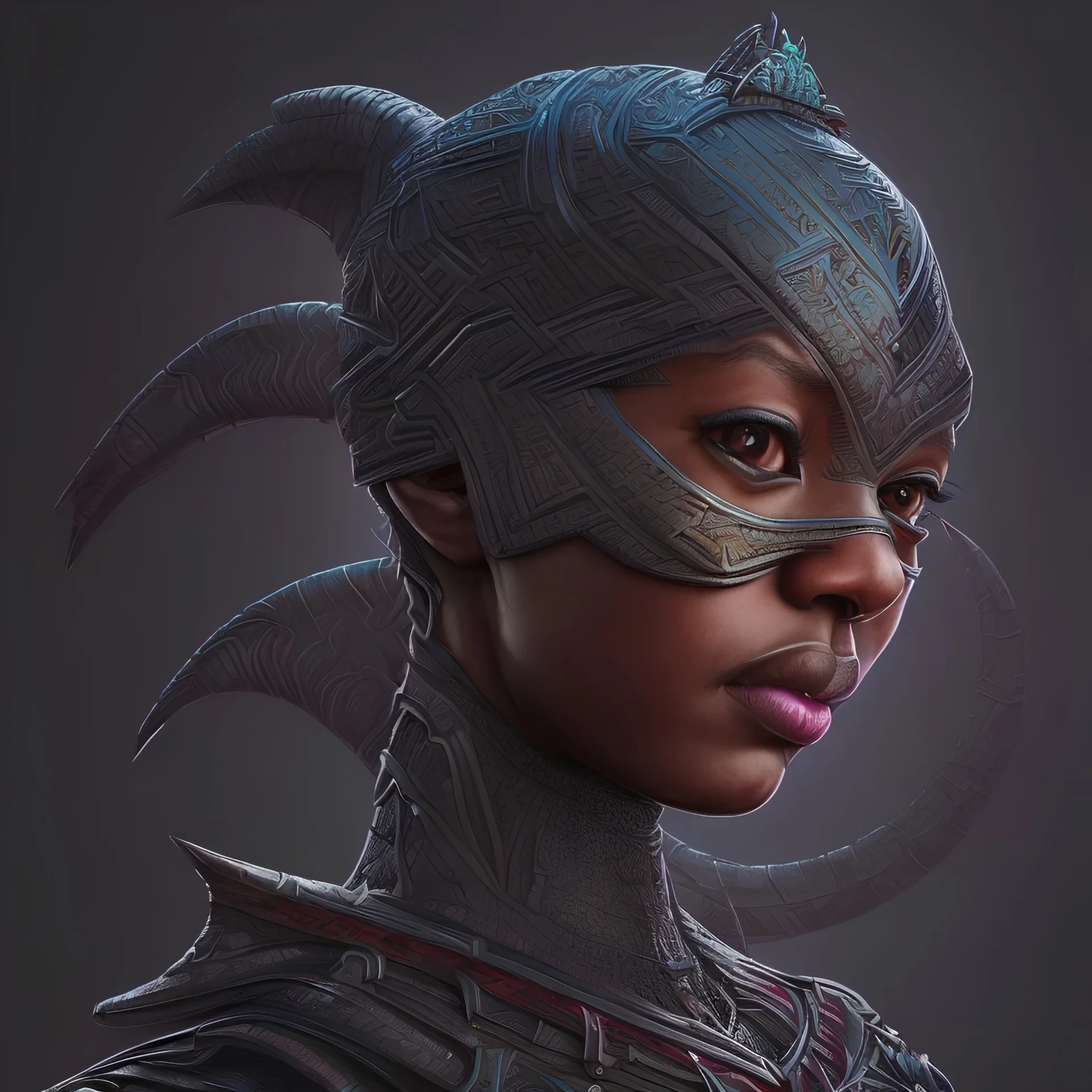 sango fantasy, fantasy magic, intricate, sharp focus, illustration, highly detailed, digital painting, concept art, matte, artgerm and paul lewin and kehinde wiley, masterpiece Asian lady black panther Papu New Guina pyramid black silver space lady space blood moon galaxy