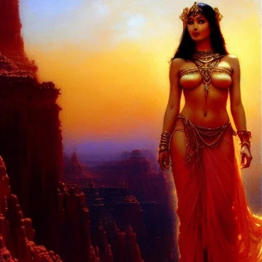 Drawing of beautiful face,busty Dejah Thoris,sweet stare,Mars,desert,minimal ancient armor, balanciaga fashion clothe painting by gaston bussiere, greg rutkowski, yoji shinkawa, yoshitaka amano, tsutomu nihei, donato giancola, tim hildebrandt, oil on canvas, cinematic composition, extreme detail,fit full head inside picture,16k