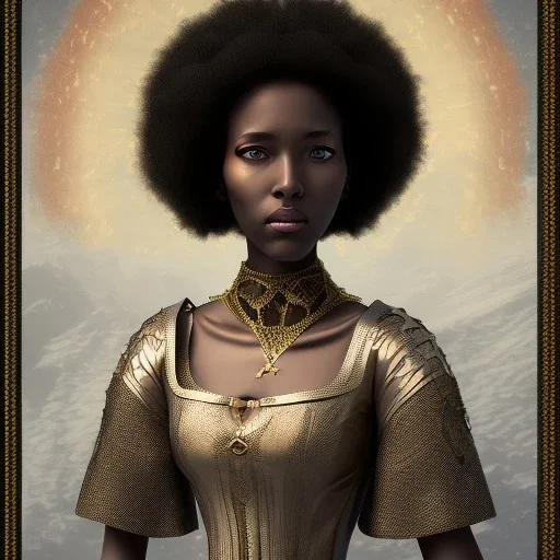 Portrait of medieval black woman