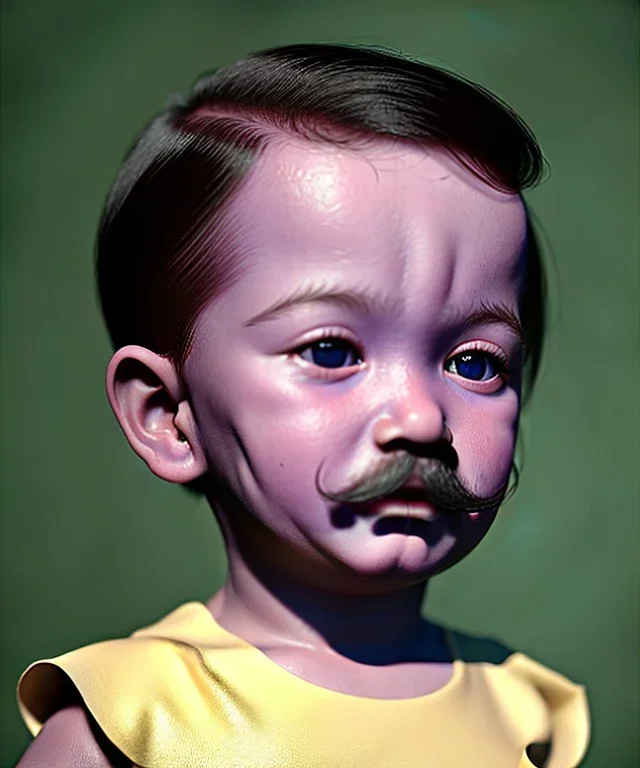 Salvador Dali toddler, full body, dramatic lighting, hyper realistic