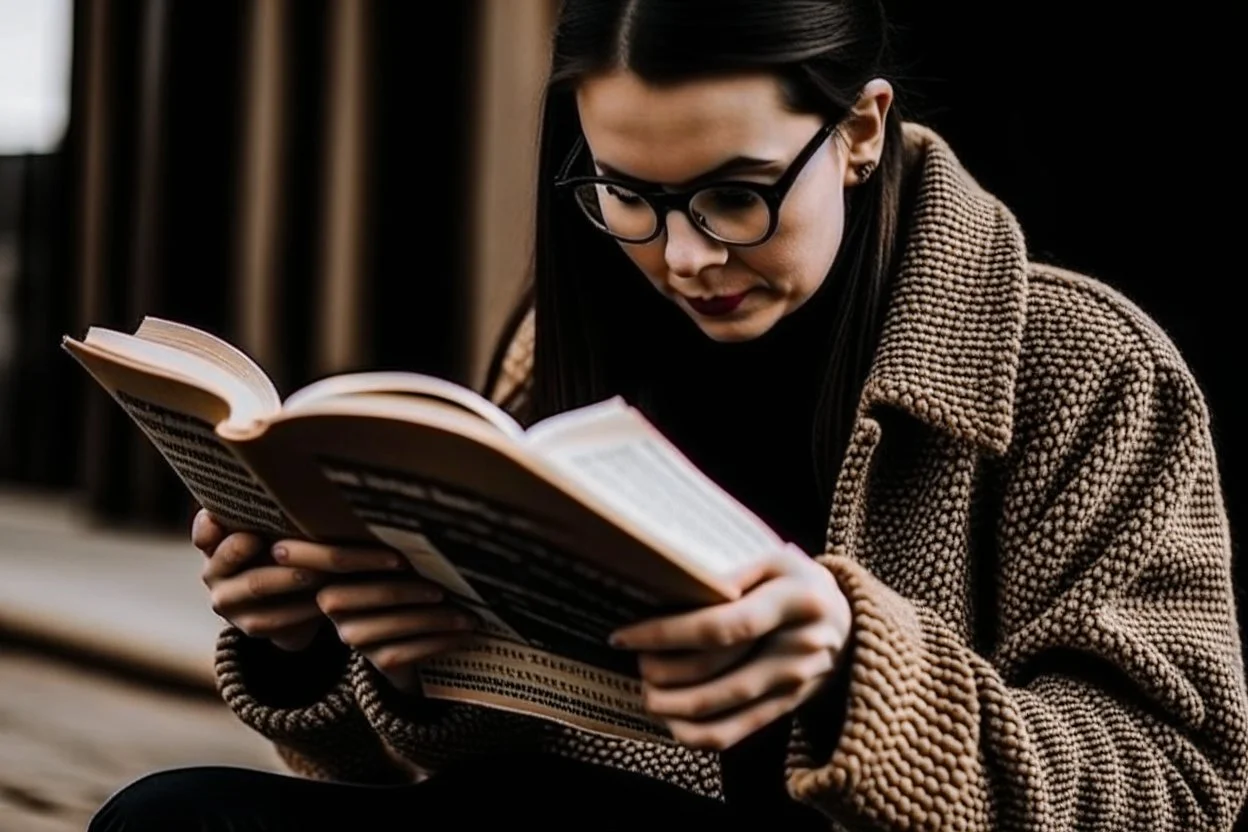 Someone reading a book.