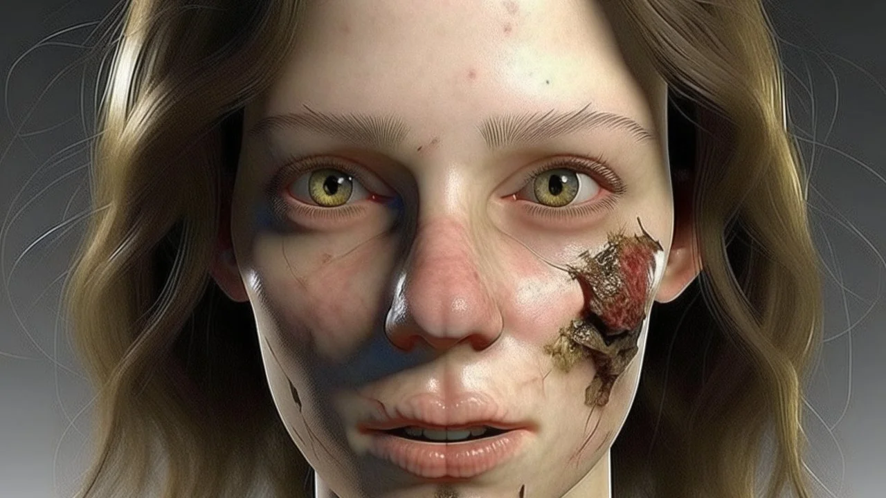 Presentation: feminine Age: adult Body: shredded Skin: soft Limbs: chewed nails Face: hollow Hair: wavy bob Eyes: eyeliner Nose: pig-like Mouth: gap-toothed