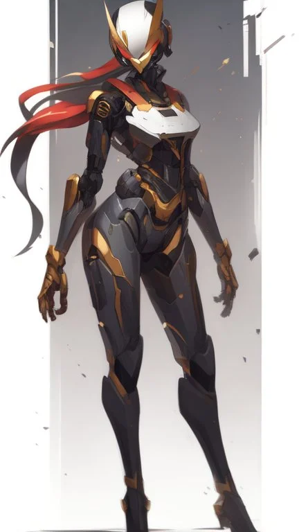 a beautiful robot gold. gun arm