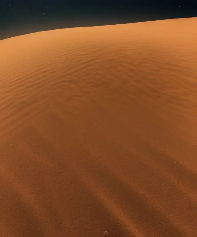 the moon, beautiful, light reflecting on sand dunes, midnight