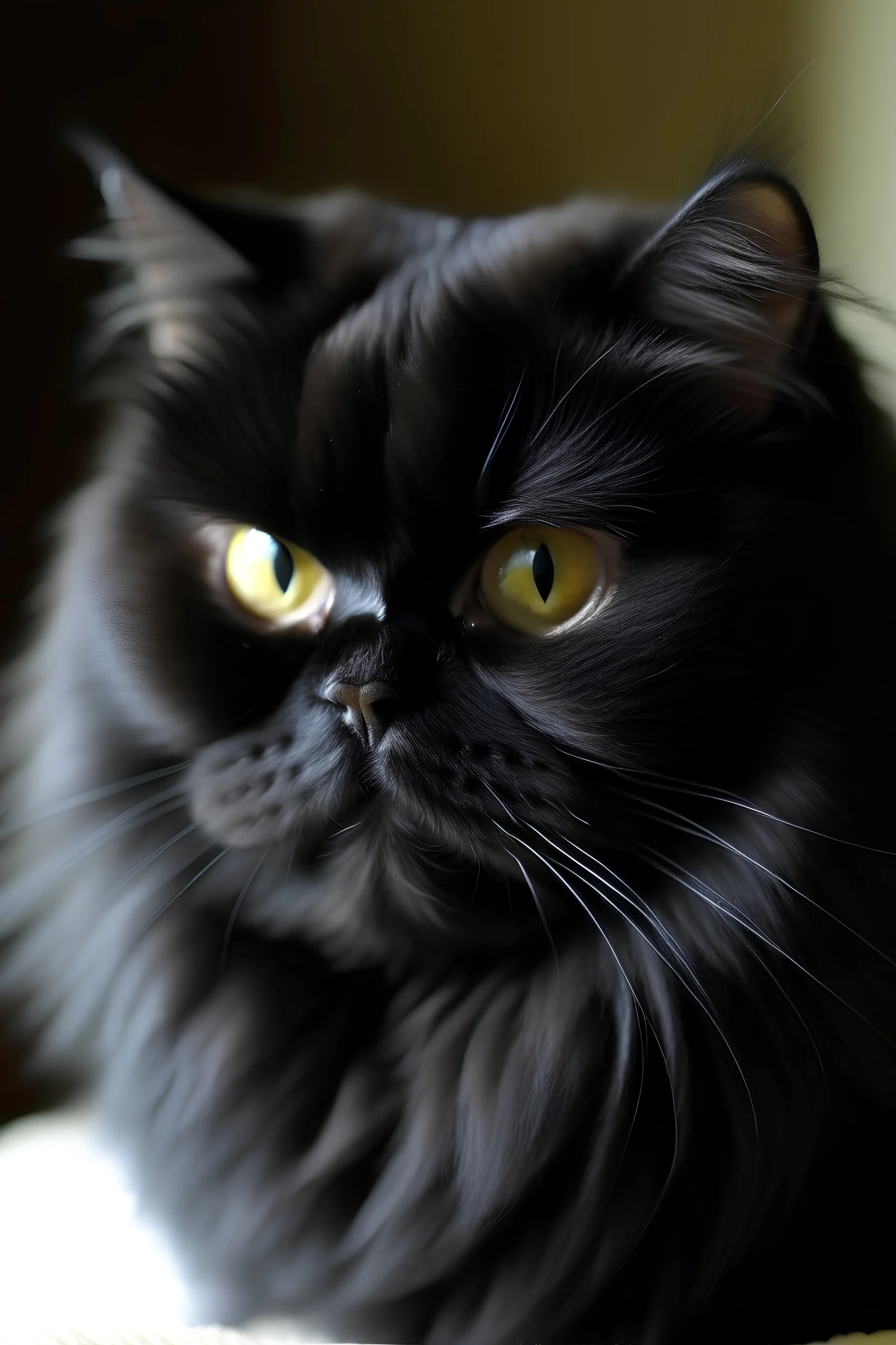 kucing persia berwarna hitam