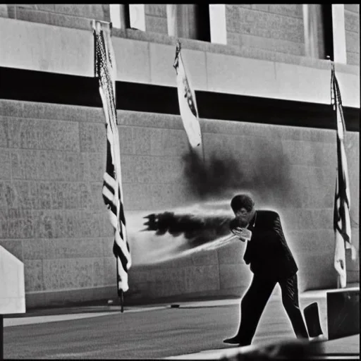 John potts assassinating President JFK on 9/11 in front of the holocaust museum