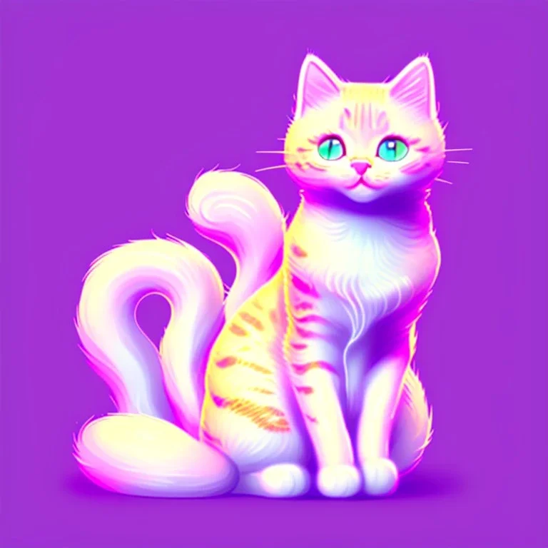 sweet kitty, fantasy, without text, white background