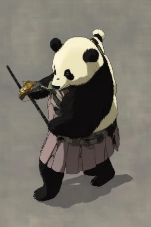 Panda in samurai armour