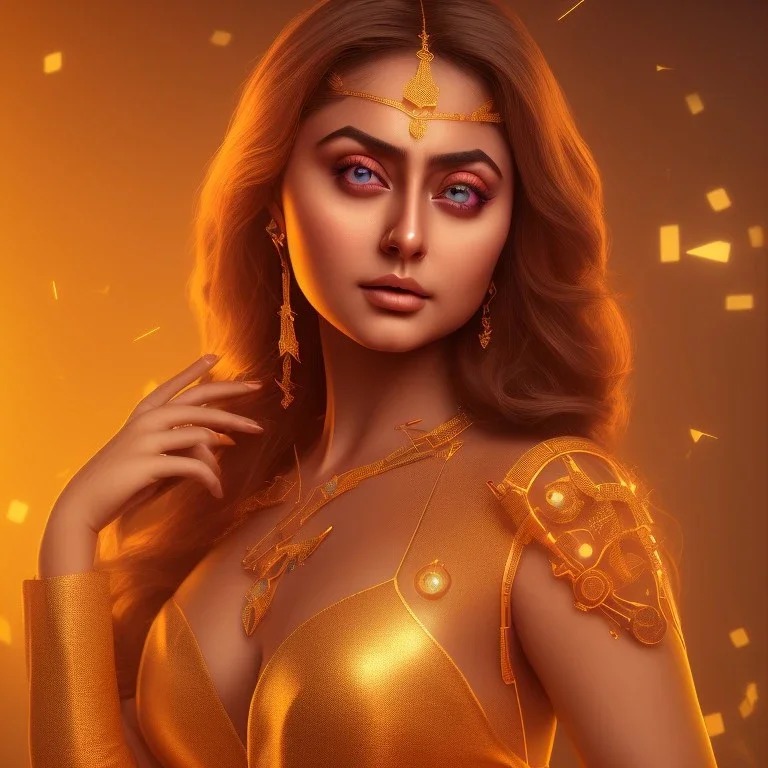 actress namitha, by Mahmoud Sai, Cartographic, Circuitry, Golden Hour, Closeup-View, 16k, Lumen Global Illumination, Diffraction Grading , diamonds , jwellery