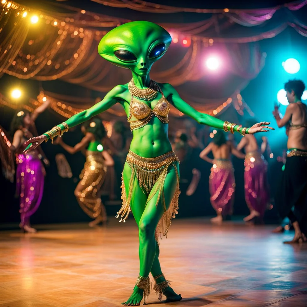 Alien belly dancing.