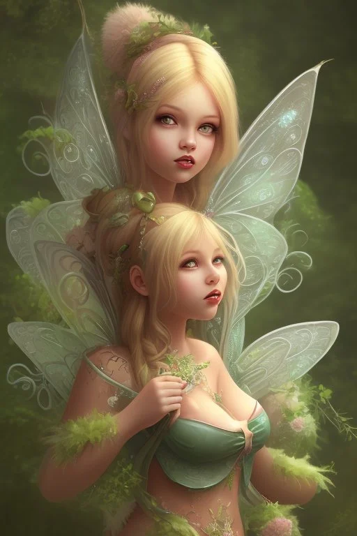 Fat and adorable fairy in Forrest background