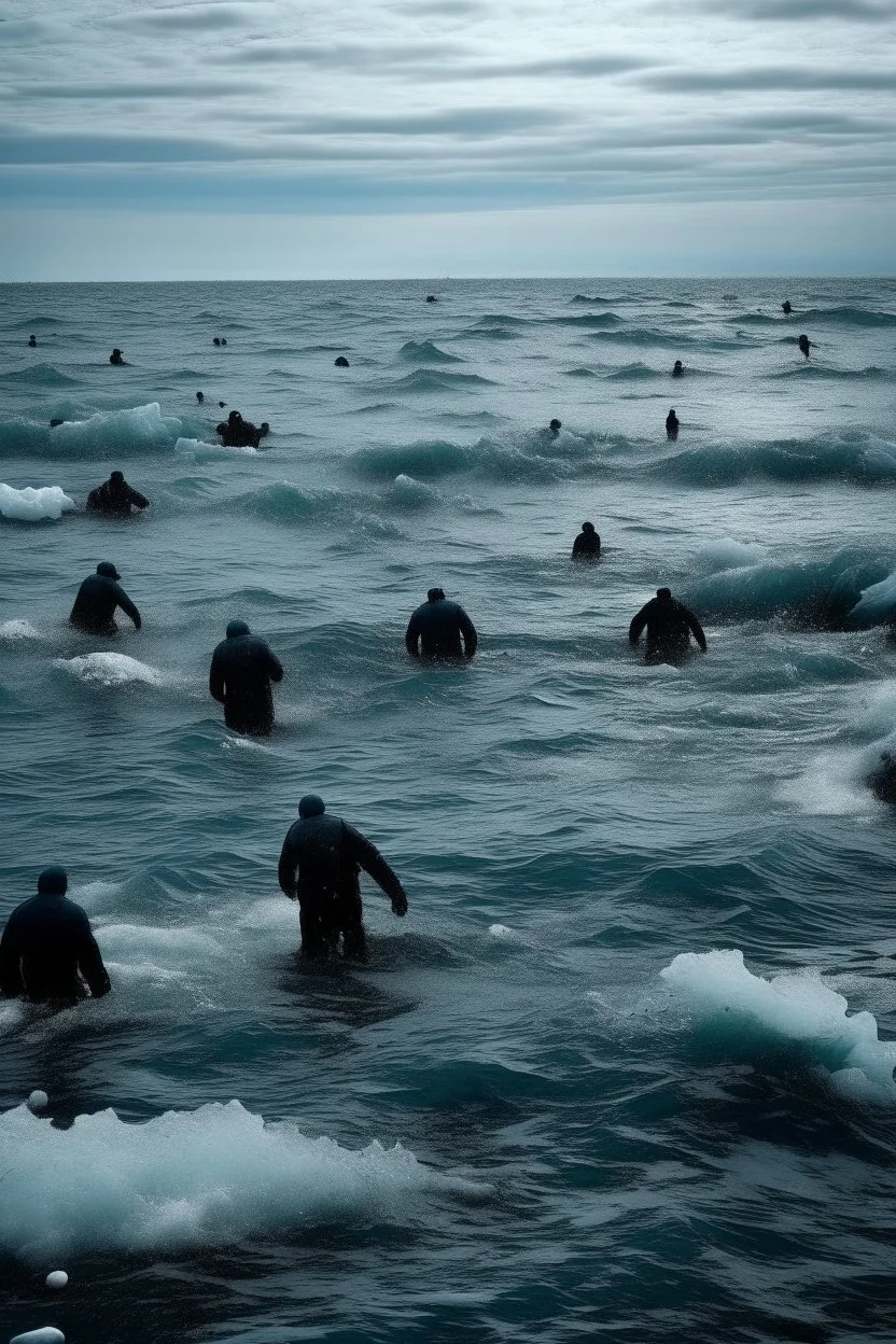 bodies in the sea , the sea is covered with ice , and a serial killer wants to throw a new corpse in with the cropses