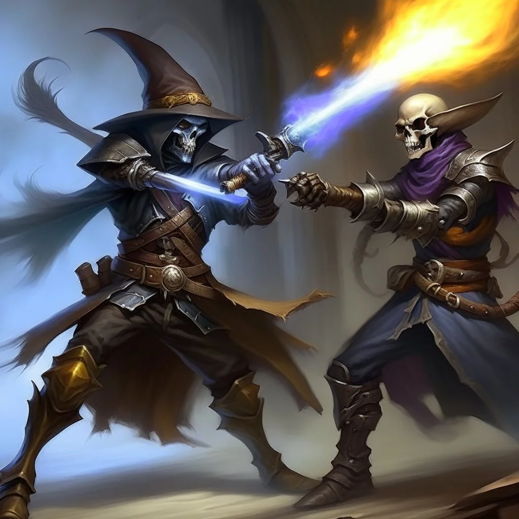 gunslinger fighting a lich