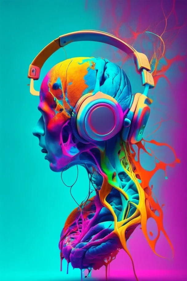 /imagine prompt: headphones, anatomy, colorful