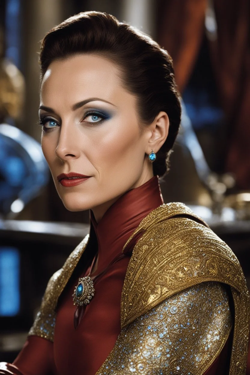 Kira Nerys leaned across the table, her blue eyes piercing into Gul Dukat's. "Look, Dukat," she began, her voice measured and deliberate, "I think we started on the wrong foot with this whole situation. Terok Nor, Bajor, the Resistance—it's all a complicated history, and neither of us can change the past. But right now, there are BIGGER threats looming over BOTH our worlds. Instead of being adversaries, what if we, for once, tried a different approach?"