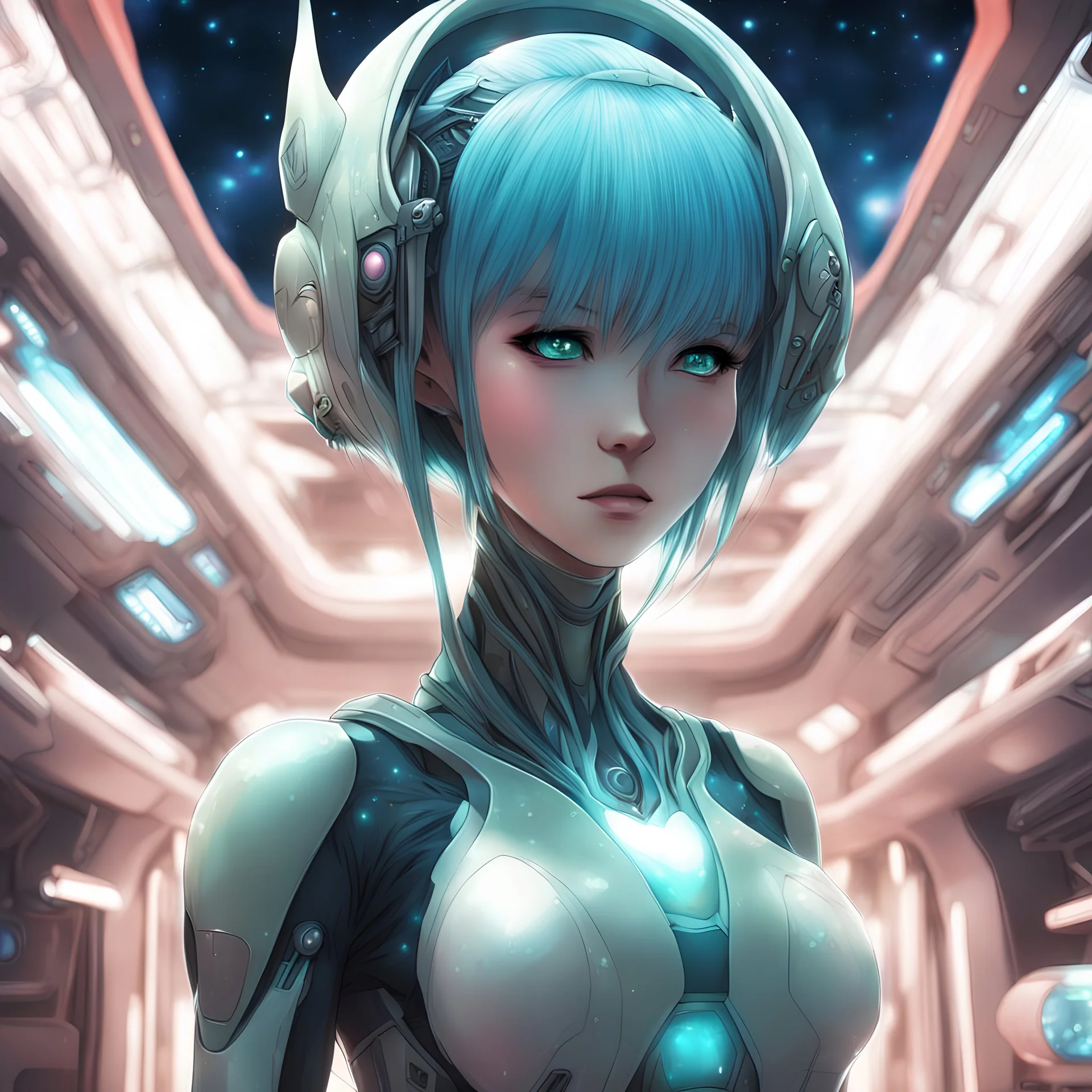 anime scifi being alien beautiful pretty