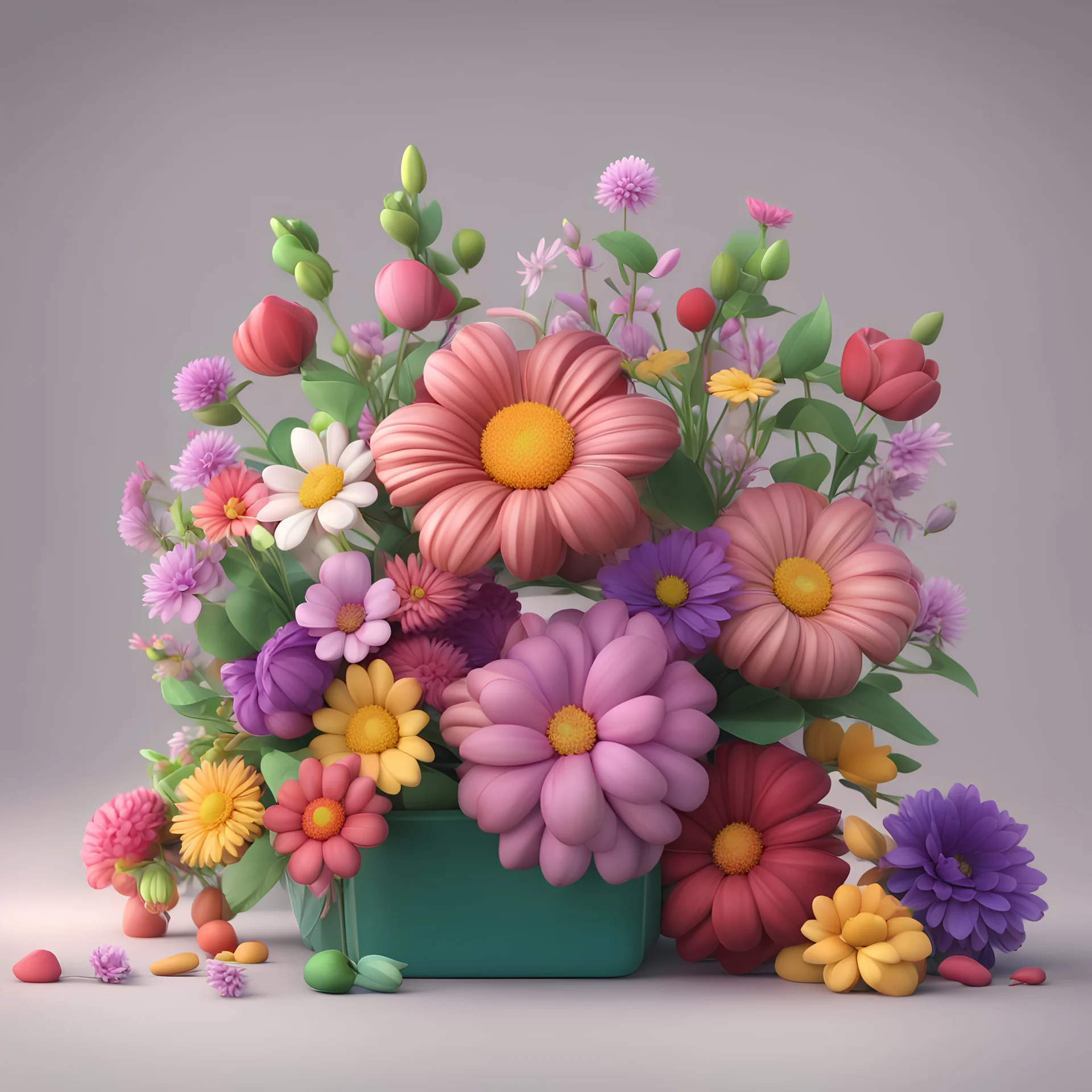 Celebrating the best teacher in my school, flowers, gifts, flowers, gifts,3D,8K,BLENDER