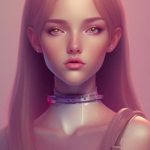 isometric clean art of super cute girl, soft lighting, soft pastel gradients, high definition, 3d icon clay render, blender 3d