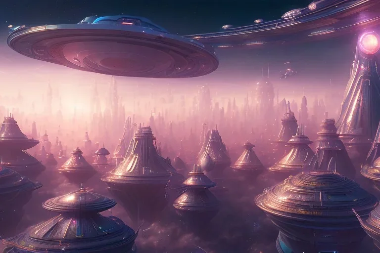 flotting city on space, trasparent starship, stargate, connect, full of details, smooth, bright sunshine，soft light atmosphere, light effect，vaporwave colorful, concept art, smooth, extremely sharp detail, finely tuned detail, ultra high definition, 8 k, unreal engine 5, ultra sharp focus