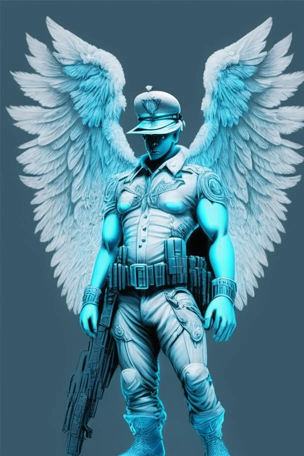 cyan and white nephilim watcher super cop