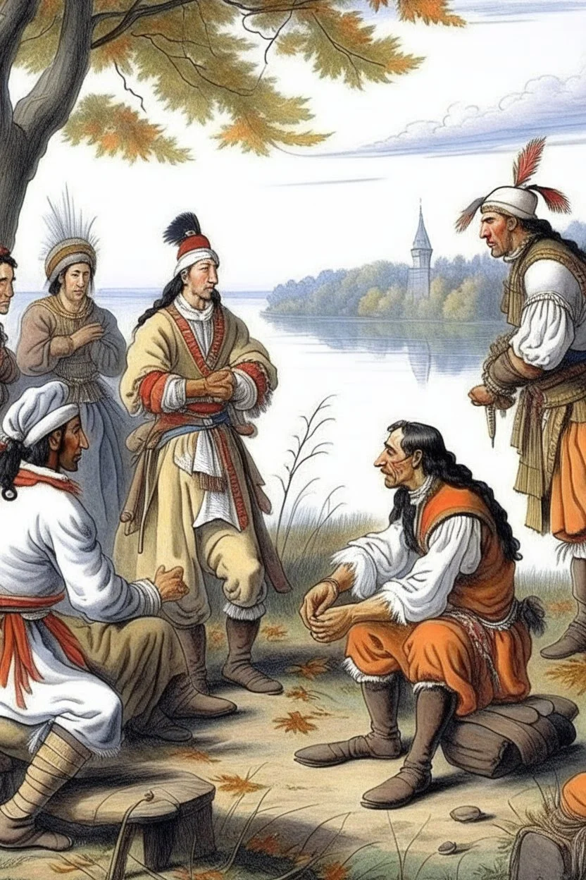 Iroquois eve's dropping on french discution 1669