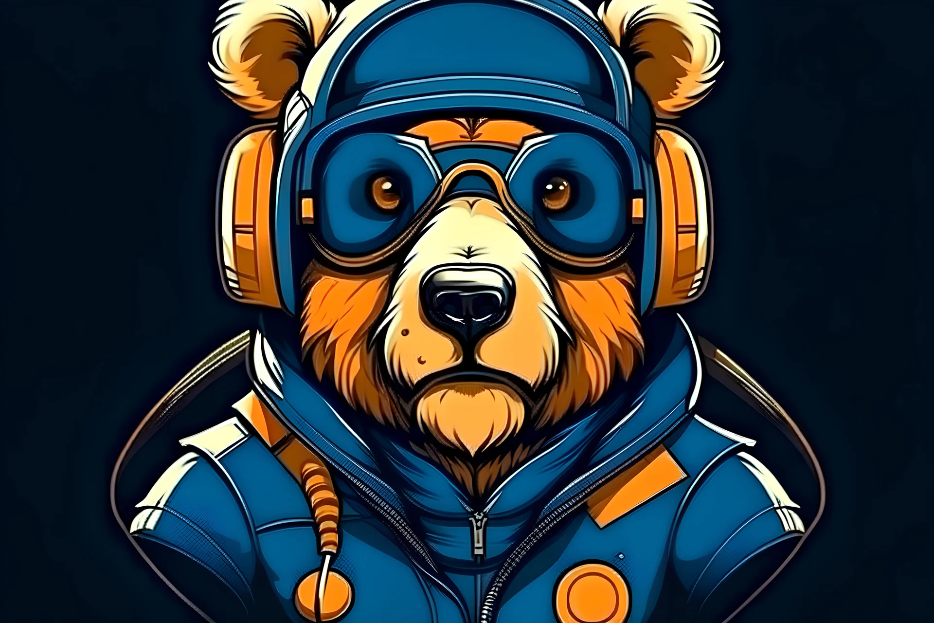 cool bear pilot for t shirt