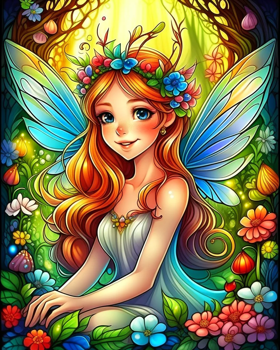 enchanted cute fairies ,adult book cover