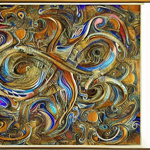 fantasy, digital art, scroll holder, metallic, massive, watercolour, large strokes, intricate design