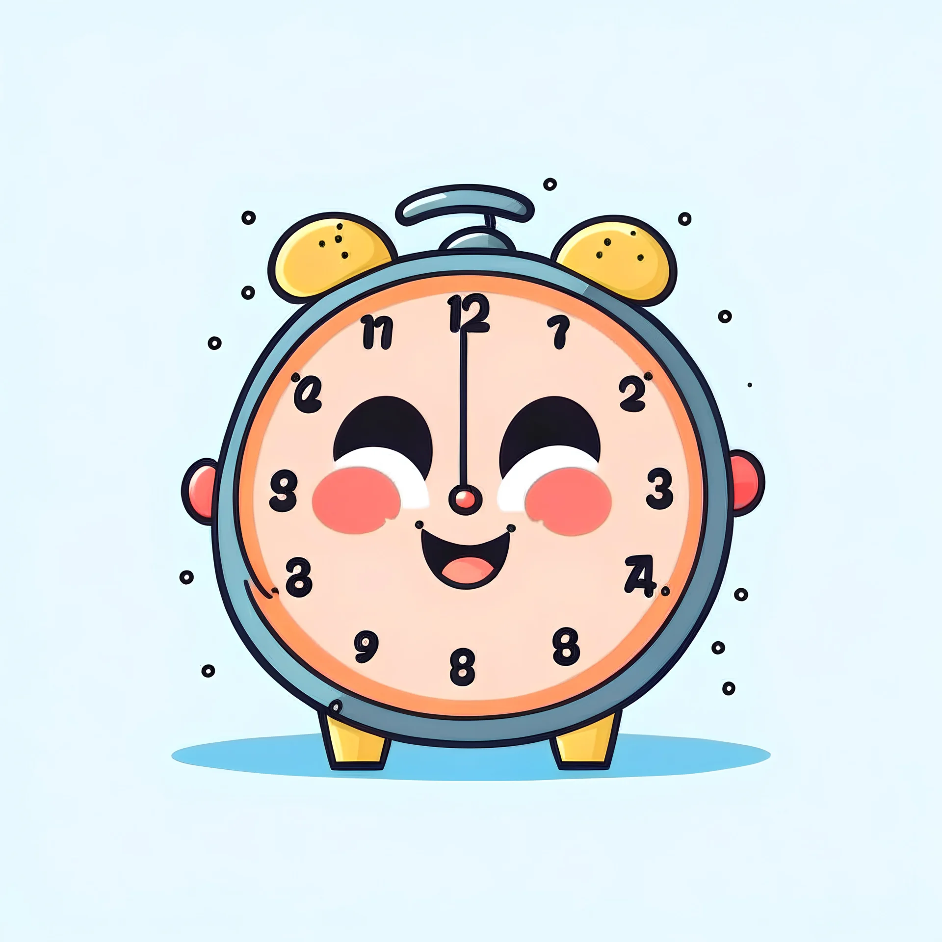 clock cartoon cute