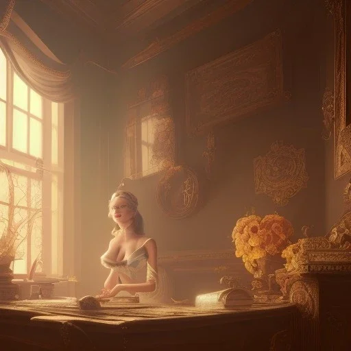 pltn style, Mrs. Affair and her window, dark fantasy by Tim Burton, trending on artstation,8k, sharp focus, art illustration, Pixar render, unreal engine cinematic smooth,intricate detail, by greg rutkowski, pixar render, unreal engine cinematic smooth, intricate detail