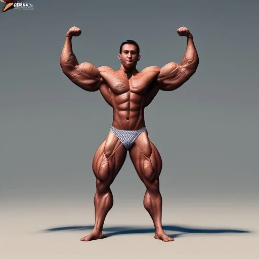 full body bodybuilder dragon blender