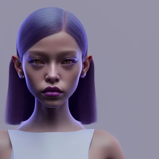 Jenna ortega, wednesday, wearing a dark purple lip paired with the soft smoke around her eyes, wednesday hair, wednesday dress, hyper detail, octane render, unreal engine 5, photorealistic, 8k resulation