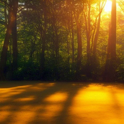 Portrait of trees, seas and bright sun