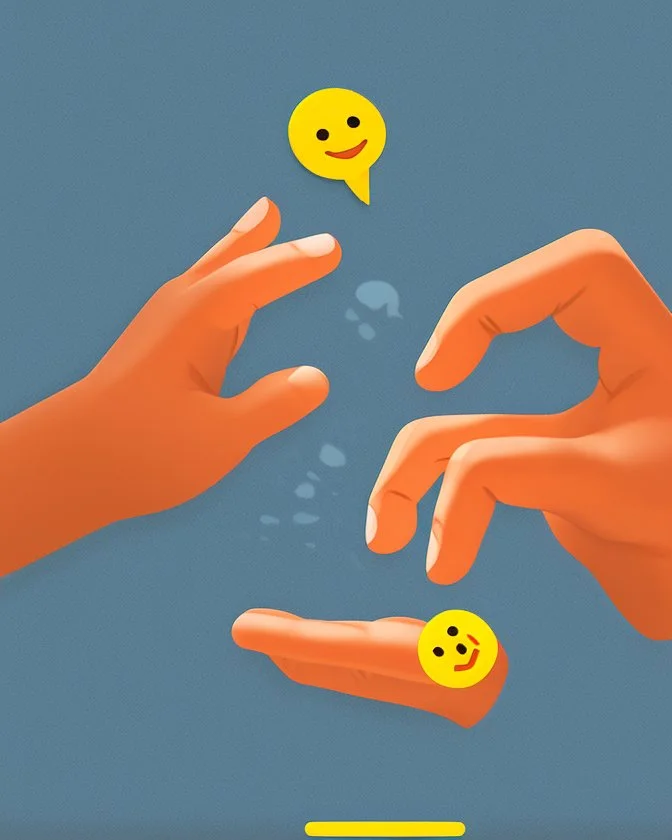 Hand pointing at you emoji design