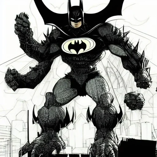 Mashup between an kaiju and batman