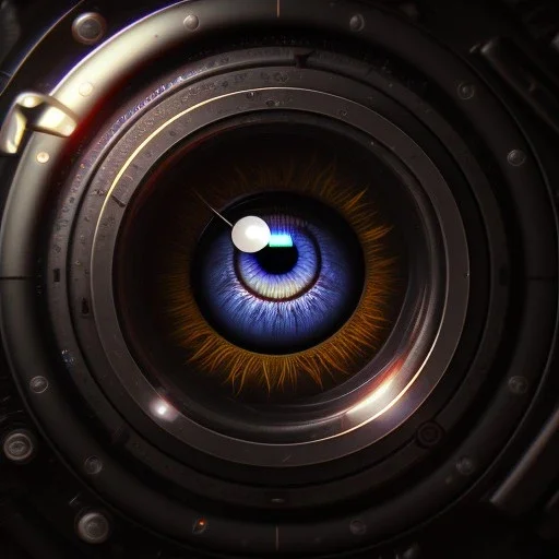 eye clock, Unreal Engine 5, lens macro,sharp focus, realistic, hyper detailed