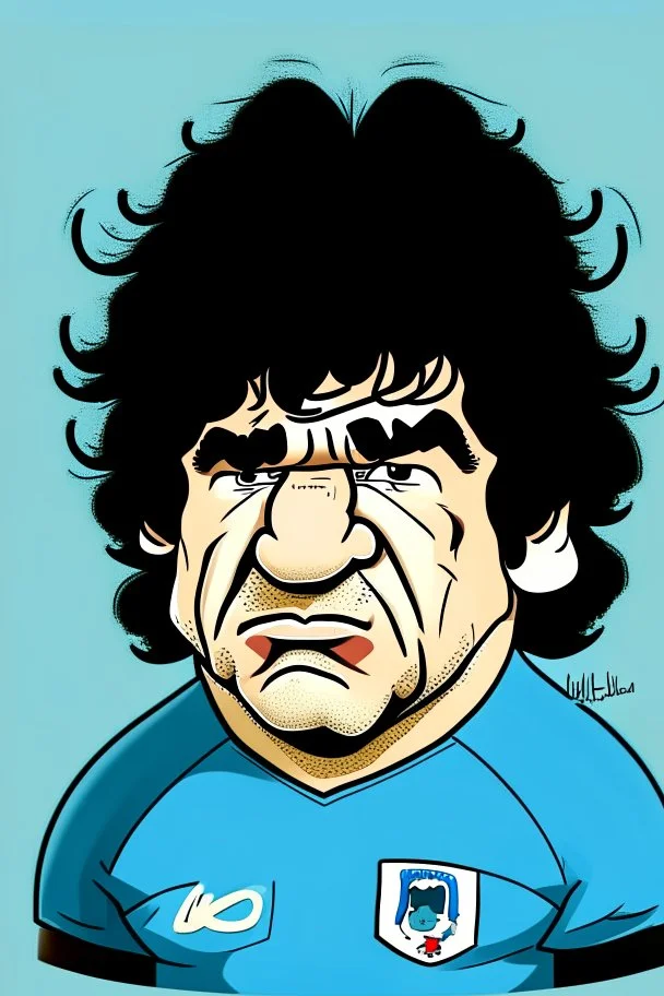 Diego Maradona cartoon 2d