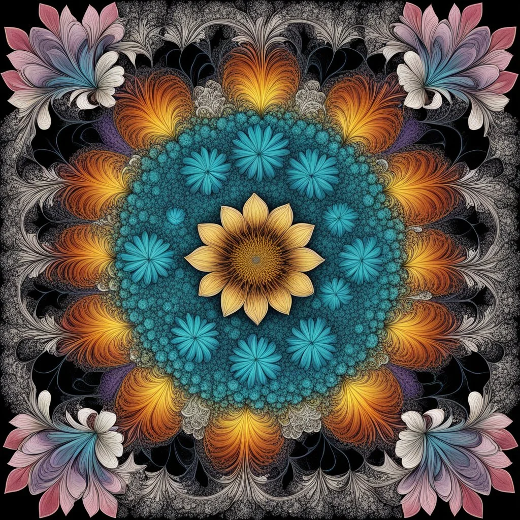 a flower and its Botanical expansion in fractal geometry