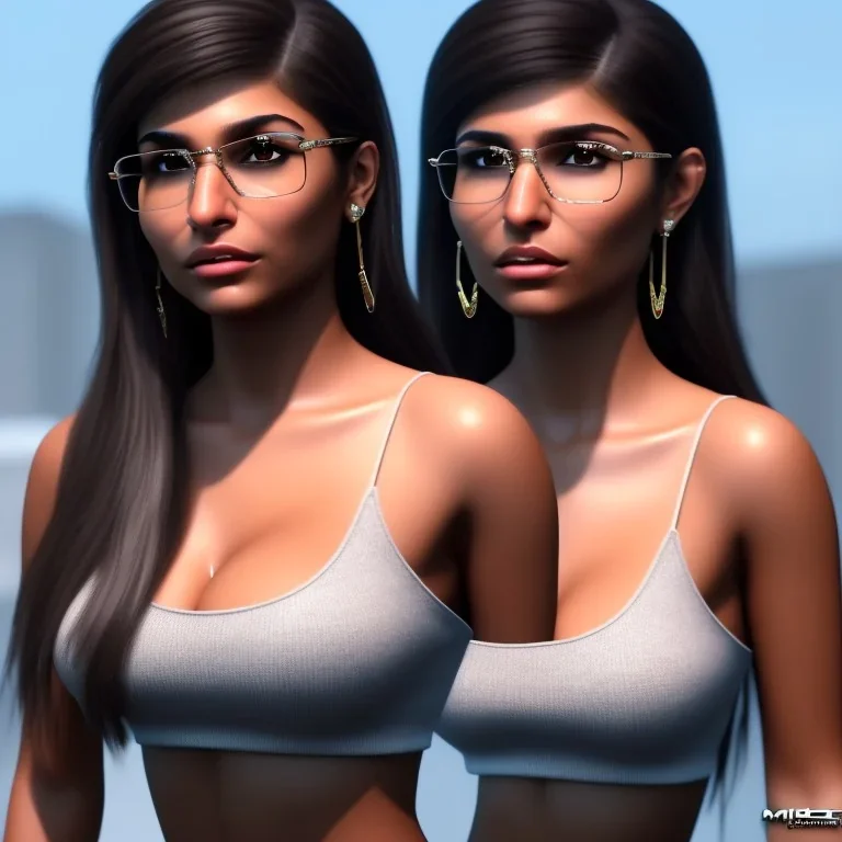 perfect face "mia khalifa" american actress, full boby, realistic, 4k