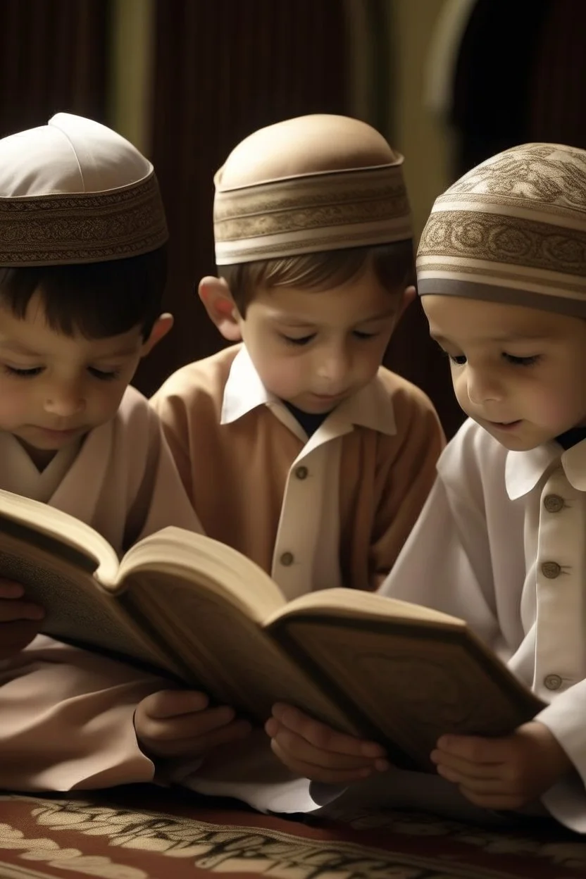 أطفال يقرؤون القرآن