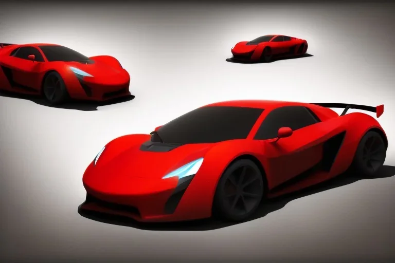 Supercar Vector 3d rendering Vector collage