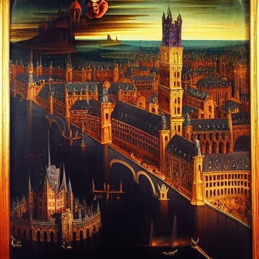 Gothic Metropolis, otto hung, friz Lang ,renaissance painting