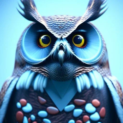 Owl, macro lens blur, hyperphotorealistic,studio lighting, sharp focus, unreal engine