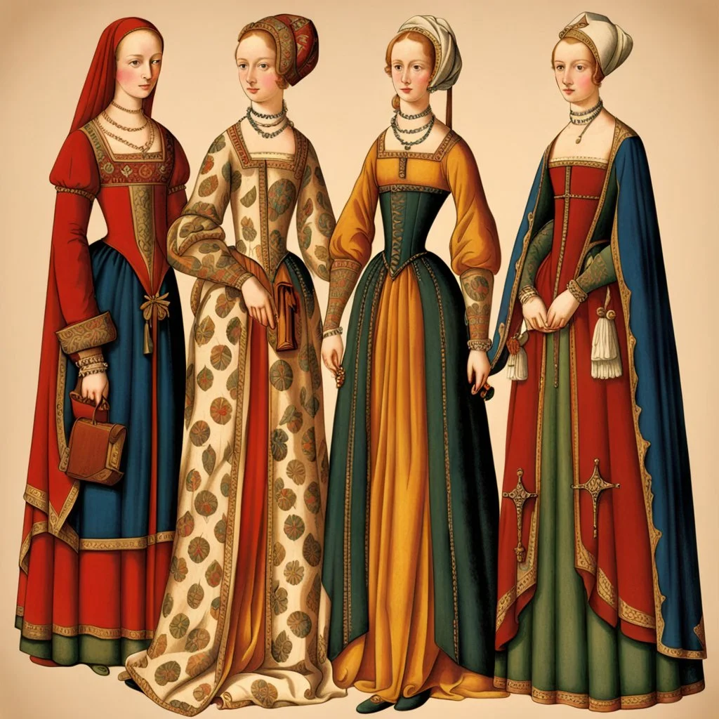 Fashion models from the Middle Ages.