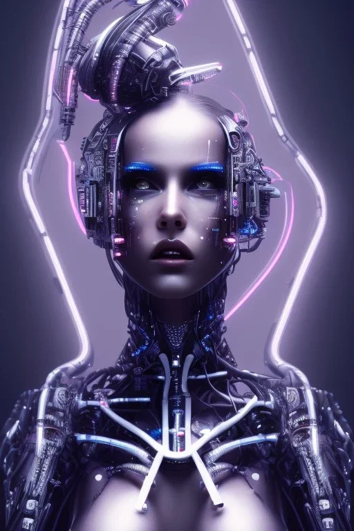 cyberpunk, black latex body, women, body portrai, big boobs, highlight eyes perfect, skin, tron, cyborg, perfekt sexy, real, dream, hr giger