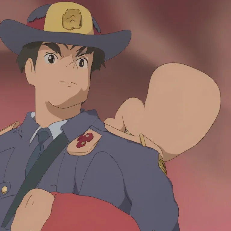 policeofficer catches a pickachu